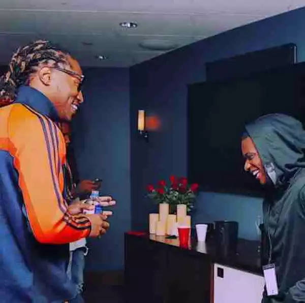 Singer Wizkid Pictured Backstage At BET 2017 With American Rapper, Future (Photo)